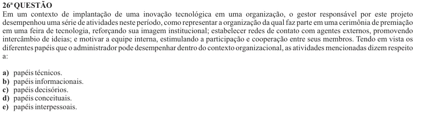 Nova Palmeira 2025 · AGENTE ADMINISTRATIVO · questão 26: enunciado e alternativas no caderno oficial