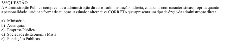 Nova Palmeira 2025 · AGENTE ADMINISTRATIVO · questão 28: enunciado e alternativas no caderno oficial