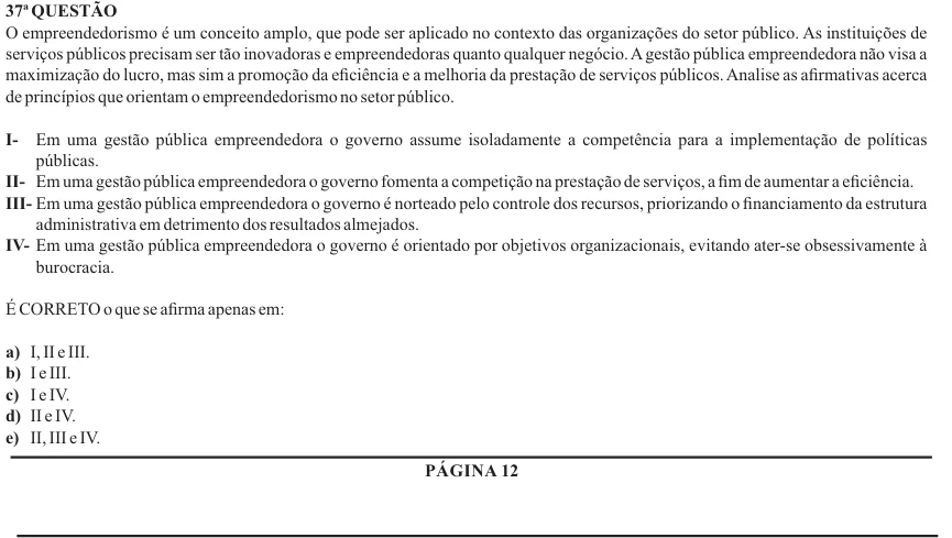 Nova Palmeira 2025 · AGENTE ADMINISTRATIVO · questão 37: enunciado e alternativas no caderno oficial